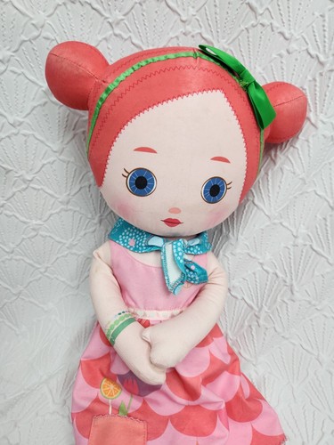 2 Vtg Zapf Myra Mga Mooshka soft Rag Cloth Doll Set PIillow Pal hook/loop hands - Picture 16 of 19