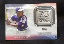 HANK AARON 'ATLANTA BRAVES' 2021 TOPPS 70TH LOGO PATCH BASEBALL CARD