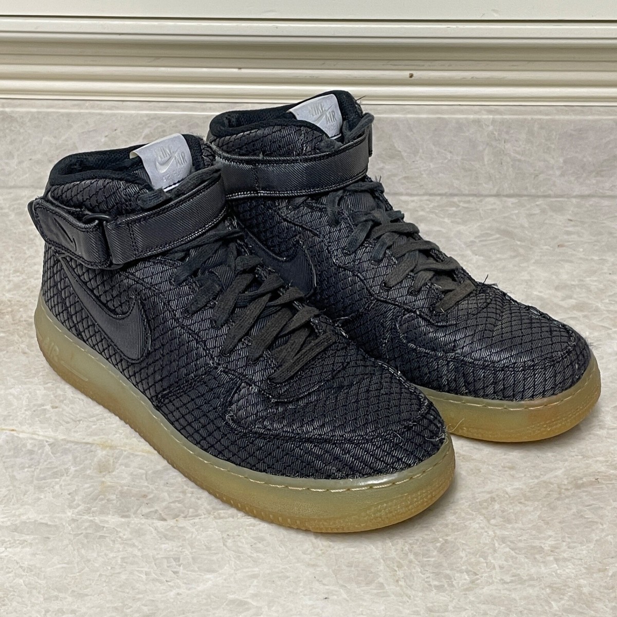 Nike Air Force 1 Mid '07 LV8 Sneakers Mens 10 Black Lace Up Nike Air Force 1 Mid '07 LV8 Sneakers Mens 10 Black Lace Up