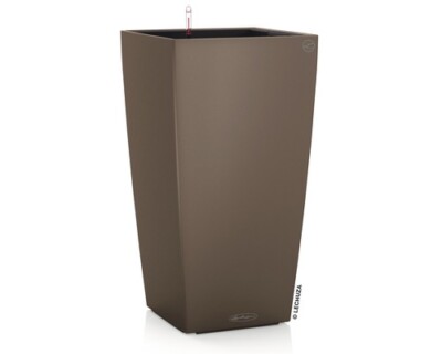 Pflanzvase Lechuza Cubico Color Kunststoff LxB 30 x 30 cm H 56 cm muskat inkl. E