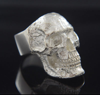Real Sterling Silver Skull Biker Ring Ghotic Handmade Heavy Anillo  Plata
