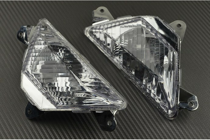 Clignotants Avant LED Kawasaki ZX6R 2013-2018 - Indicateurs de Direction Blancs ZX636E 636cc