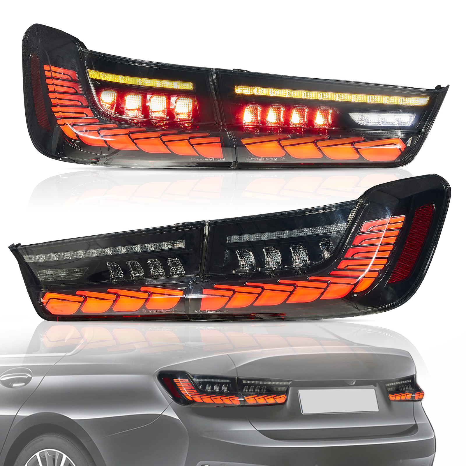 Feux arrière LED VLAND teintés haut de gamme pour BMW Série 3 G20 berline