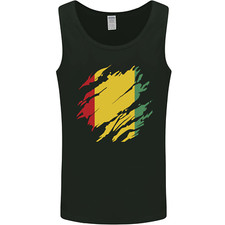 Torn Guinea Flag Guinean Day Football Mens Vest Tank Top