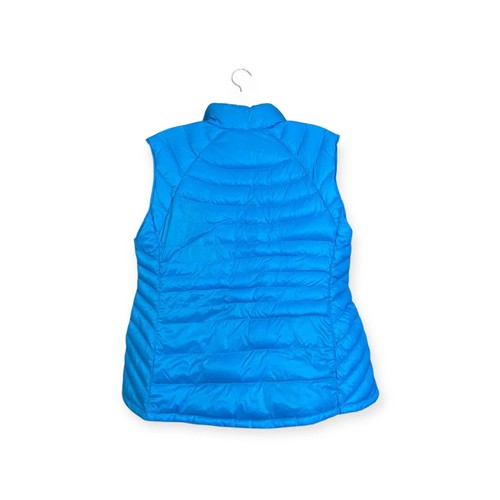 Bernardo Women's Turquoise/Lime Green Goose Down Puffer Front Zip Vest Size 3X - Picture 2 of 8