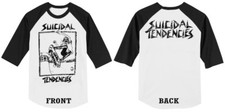 CAMISETA DE BÉISBOL OFICIAL 3/4 SUICIDAL TENDENCIES Lance Skater Dogtown Punk Metal