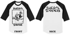 SUICIDAL TENDENCIES official 3/4 BASEBALL JERSEY LANCE SKATER Dogtown Punk Metal