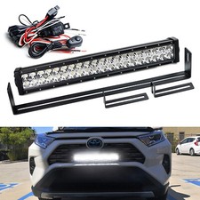 Behind Front Grille 20 Led Light Bar Wmount Brakcet Wire For 19-up Toyota Rav4