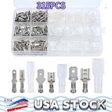 315X Assortment Spade Terminals Kit Electrical Wire Crimp Connectors Male Female