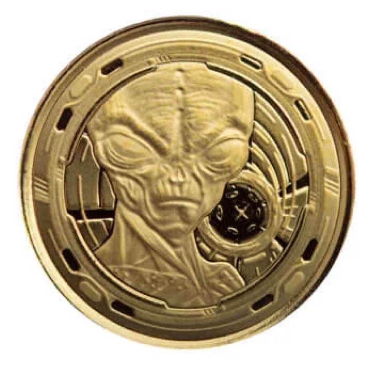 2022 The Ghana Alien Gold BU Encapsulated Coin - 1/10 oz. Pure Gold