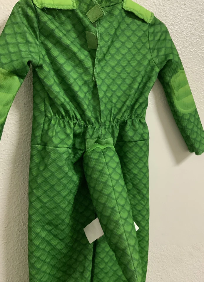 ⚡️Gekko Deluxe PJ Máscaras Halloween Niño Disfraz (Pequeño 2T) ⚠️SIN MÁSCARA/GUANTES⚠️ Foto 3 de 3