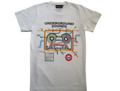 DJ Underground Sound Music Rock klassische Grafik/Banksy inspirierte Herren T-Shirt