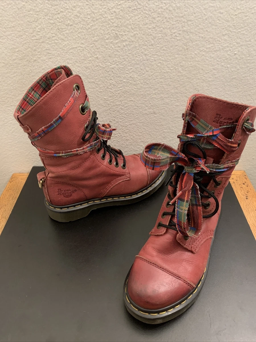 Dr. Martens Aimilita burgundy Boots Leather women us 8 eBay