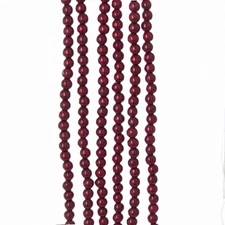 KURT ADLER 9' x 14MM WOOD BEAD BURGUNDY GARLAND CHRISTMAS GARLAND TN0066