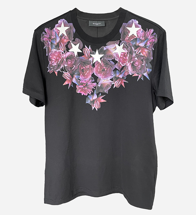 Givenchy Star Neckline Floral Flower Print T-Shirt Medium Givenchy Star Neckline Floral Flower Print T-Shirt Medium