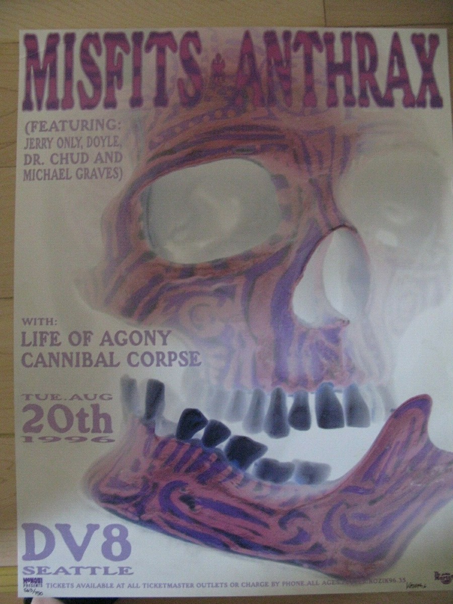 Misfits+Anthrax - original USA Poster von Kozik | eBay
