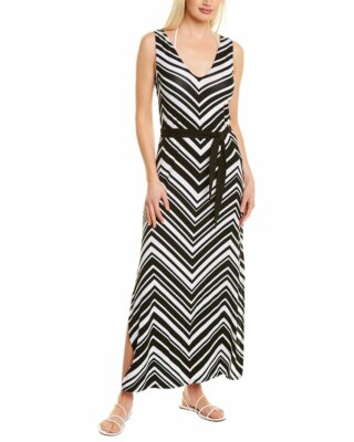 chinese dress ladies Verlaine White Linen Blend Maxi Dress - US 14