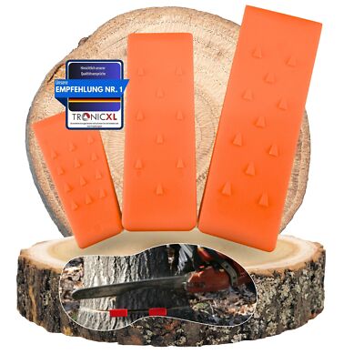 3er Set Premium Fällkeil Spaltkeil für Holz Stamm Forst Holzspalter Baum fällen