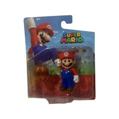 Super Mario Bros Raccoon Mario w/Super Leaf 2.5'' Action Figure New Jakks Pacific