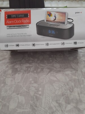 Marke GroveE Time Curve Radiowecker mit USB-Ladegerät