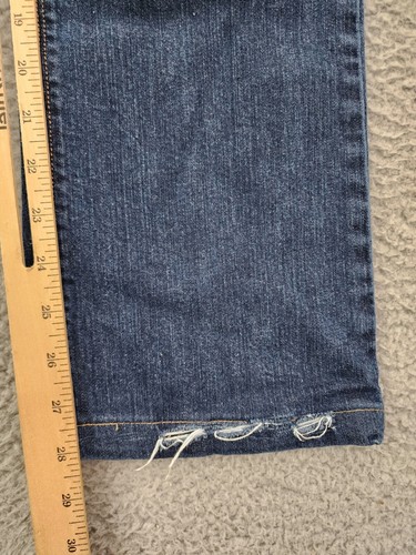 Jones New York Jeans Womens 4 Blue Boot Cut Distressed Dark Wash Mid Rise Denim - Picture 8 of 13
