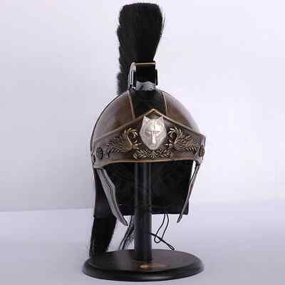 Medieval Roman General Maximus Helmet Larp Costume With Wooden Stand