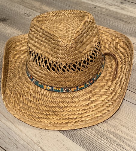 Authentic Handmade Straw Hat Sz 