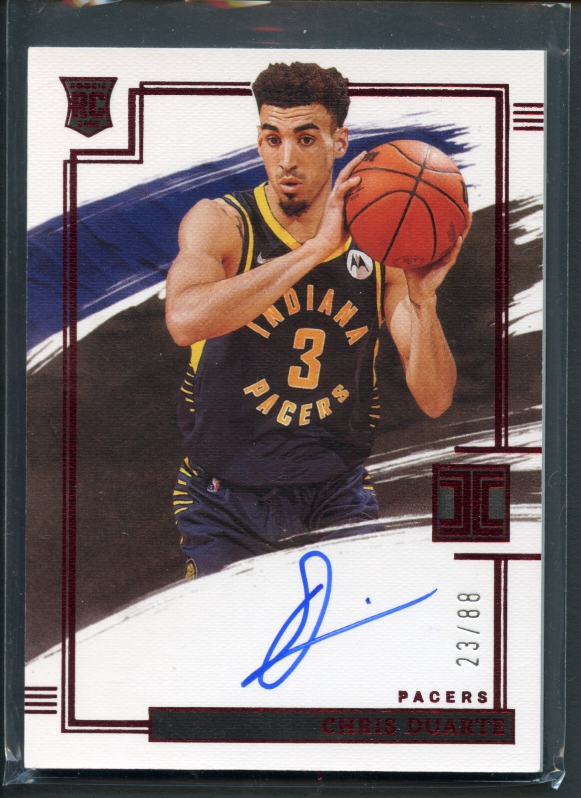 /88 Chris Duarte RC Auto 2021-22 Impeccable Basketball Rookie Tmall Asia Red