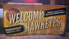 IOWA HAWKEYE WOMEN’S BASKETBALL B1G TOURNAMENT CHAMPIONSHIP BANNER CAITLIN CLARK