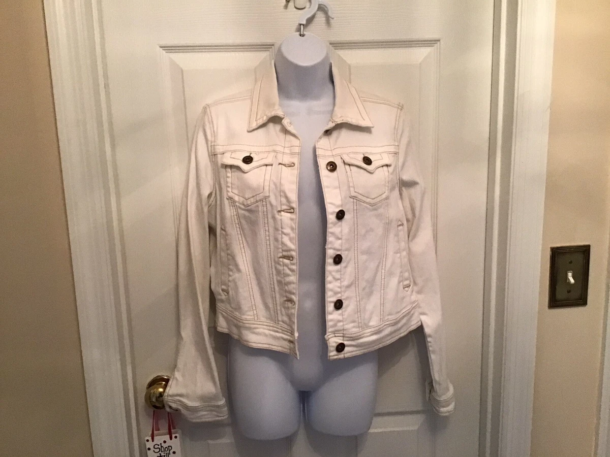 Ebay white denim jacket sales
