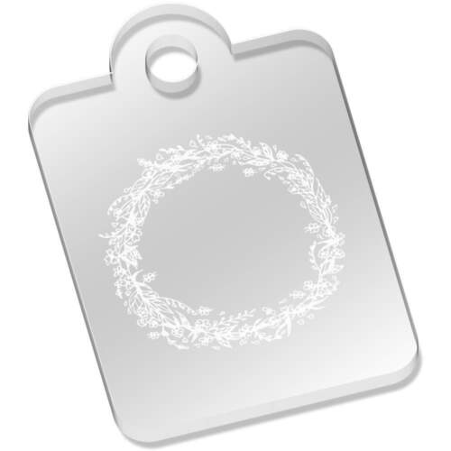 'Blumenkranz' klare Acryl-Schlüsselringe (AK035661) - Bild 1 von 3