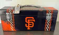 NEW METAL TOOL STORAGE BOX w/ TRAY Team Promark MLB San Francisco Giants