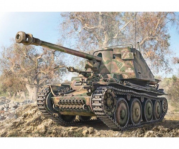 Italeri 1:35 Dt. Sd.Kfz.138 Marder Iii Ausf. H Plastik Modellbau Bausatz-image