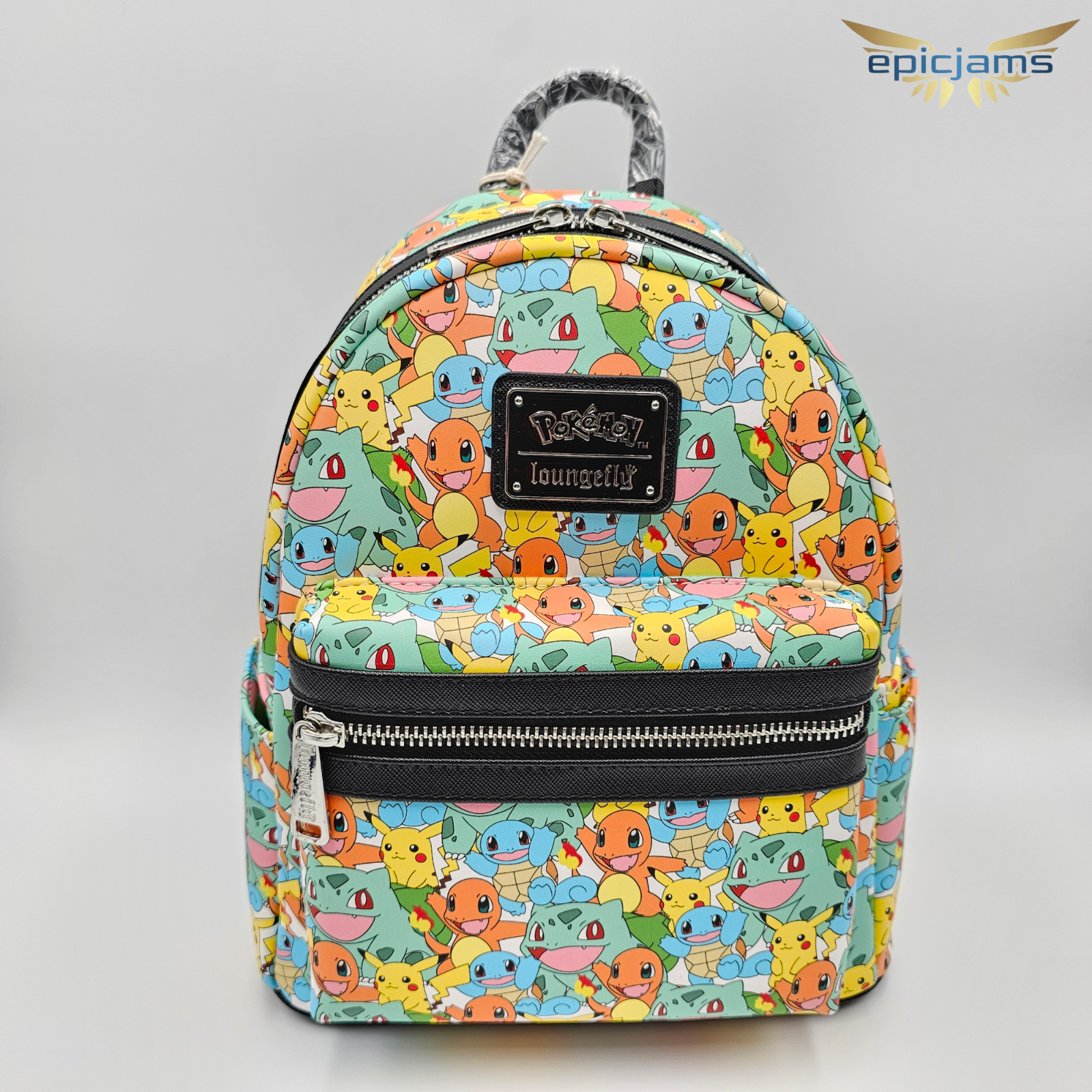 Loungefly Pokemon Starters Allover Print Mini Backpack New