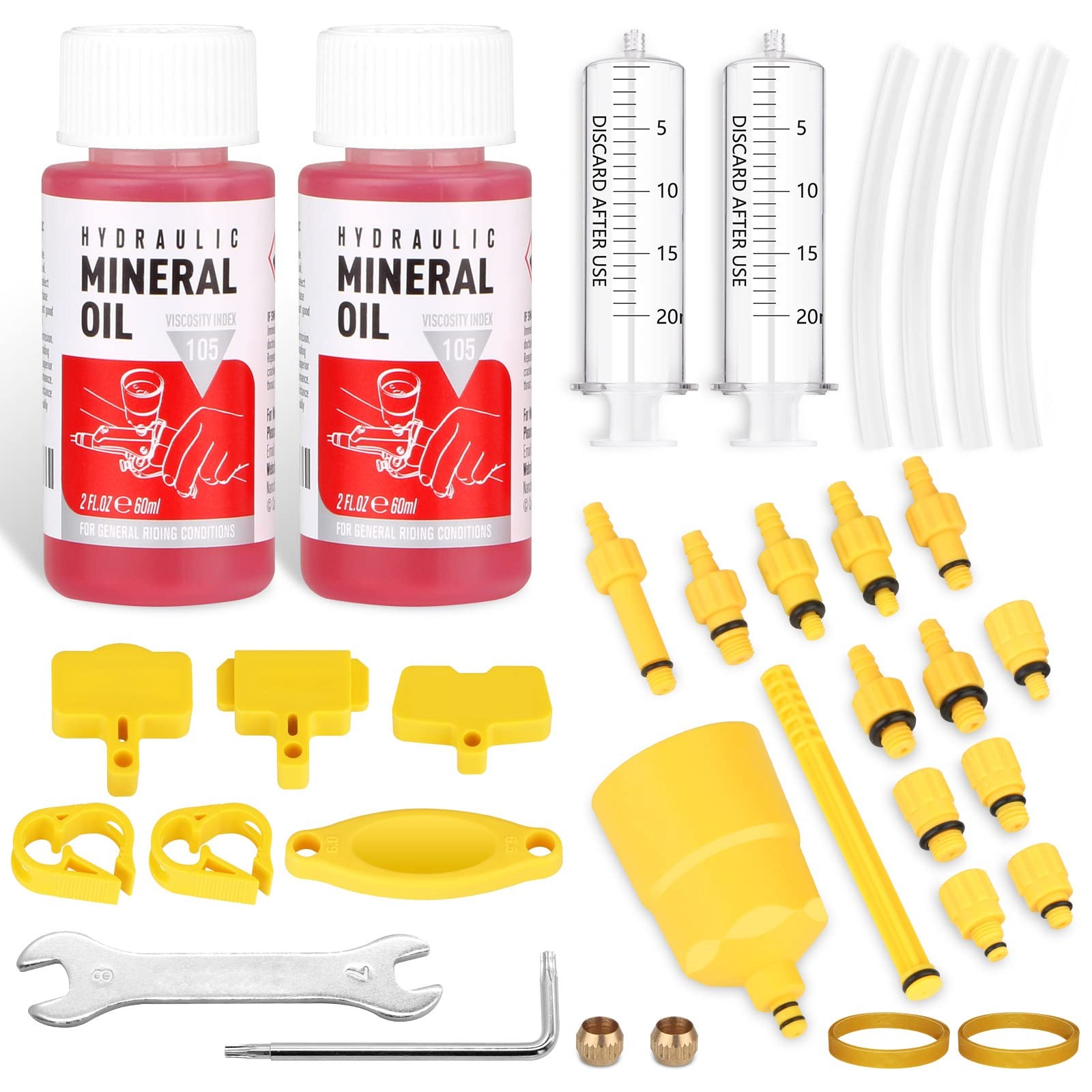 Kit purge freins hydrauliques vélo VTT route liquide minéral et disque VTC