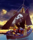 Playmobil -- spare part -- pirates privateer ship 3860