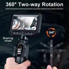 KERUI Endoscope Camera Two-Way 360° Industrial Inspection Articulating Borescope