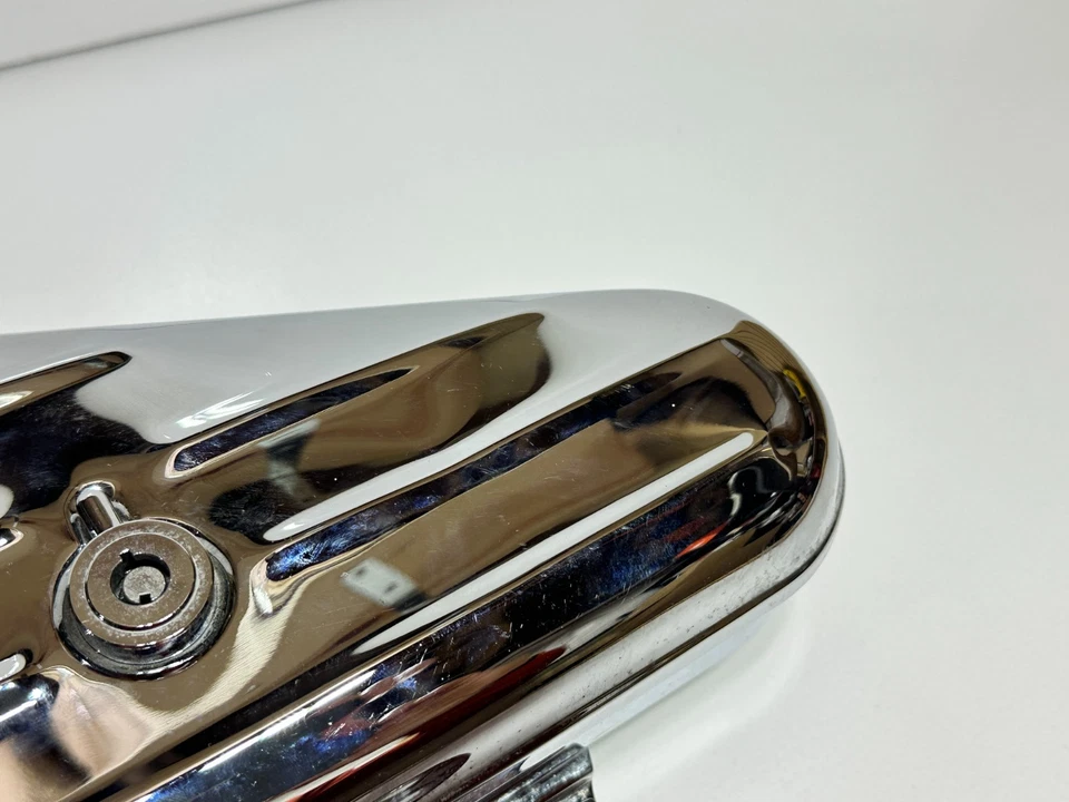 OEM Harley-Davidson HD Left Side Tear Drop Chrome Tool Box Kit Case (No Key) - Image 4 of 4