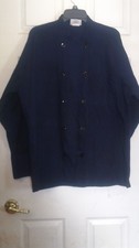 Uncommon Threads Double Breasted Chef Coat Navy Long Sleeve Button Large
