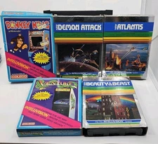 Intellivision Game LOT Atlantis Demon Attack Venture Donkey Kong Beauty & Beast