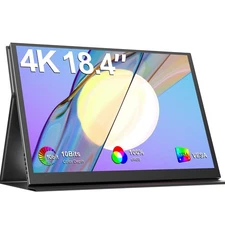 UPERFECT 4K Portable Monitor 18.4 Inch USB C HDMI External Monitor for Laptop