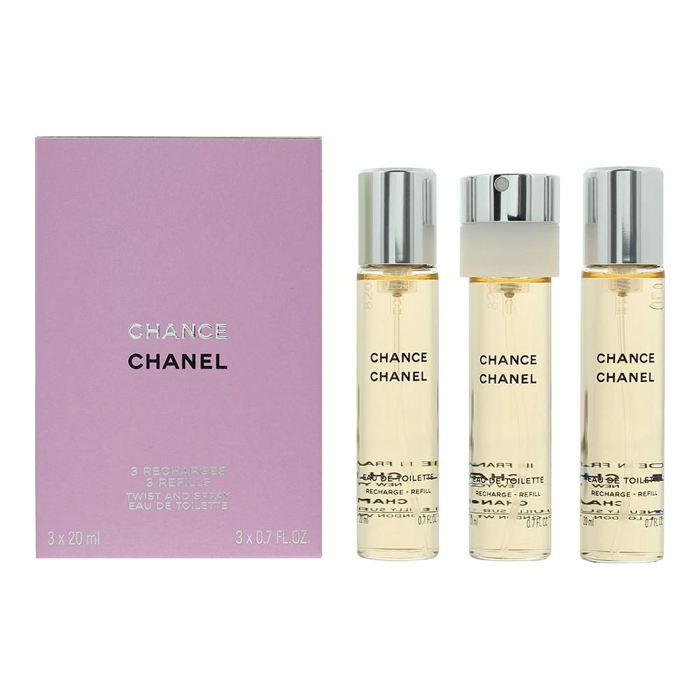 Chanel Chance TwistSpray Refill Eau De Toilette 3 X 20ml For Women