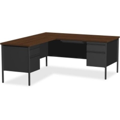 Lorell LLR60924 Walnut Laminate Fortress Desk 42''x24''