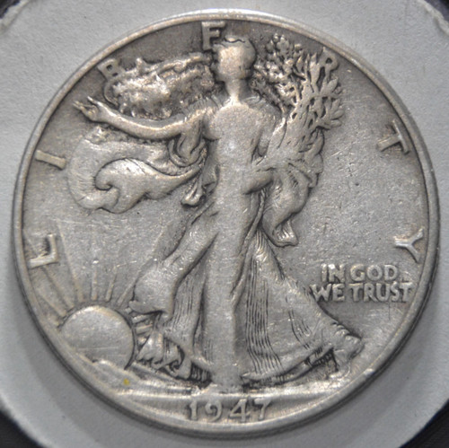 1947-D Walking Liberty Half DoIIar In AU Condition