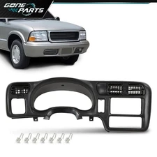Fit For 98-04 Chevy S10 Blazer Cluster Radio Dash Trim Bezel Jimmy Double Din