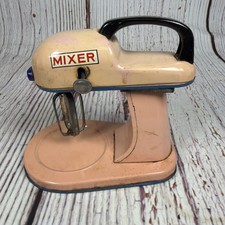 Vintage 1950s Pink Tin Metal Toy Kitchen Friction Mixer Japan No Mixing Bowl