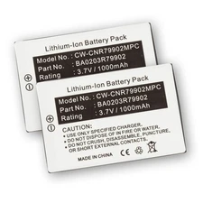 2x - Battery for Creative BA20203R79903 Nomad Jukebox 73PD000000005 DAP-MD0001