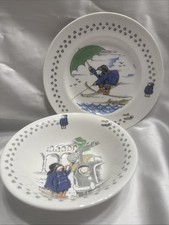 Coalport PADDINGTON BEAR Nursery Ware Plate Bowl Set Paddington Station