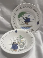 Coalport PADDINGTON BEAR Nursery Ware Plate Bowl Set Paddington Station