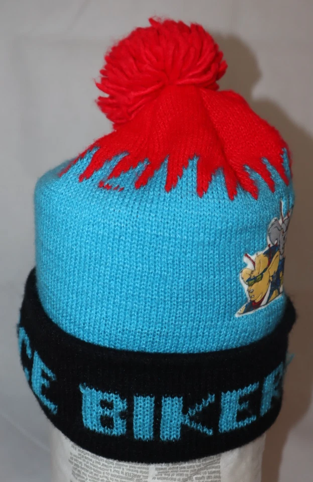 BIKER MICE FROM MARS BEANIE VTG TOBOGGAN MODO VINNIE GALOOB THROTTLE SNOWCAP HAT - Image 2 of 4